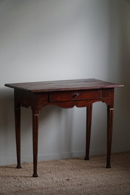 Antique Swedish Gustavian Red Stained Pine Desk, 19th Century-MXF-1717835