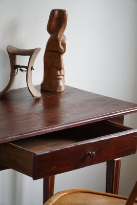 Antique Swedish Gustavian Red Stained Pine Desk, 19th Century-MXF-1717835