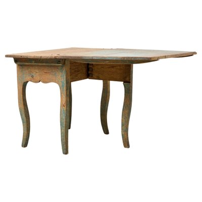 Antique Swedish Rococo Pine Drop-Leaf Table-MJF-1797757