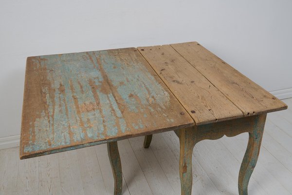 Antique Swedish Rococo Pine Drop-Leaf Table-MJF-1797757