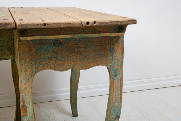 Antique Swedish Rococo Pine Drop-Leaf Table-MJF-1797757