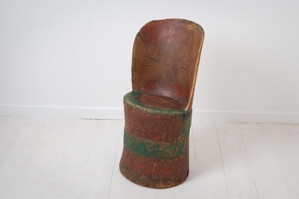 Antique Swedish Rustic Kubbestol Chair-MJF-931206