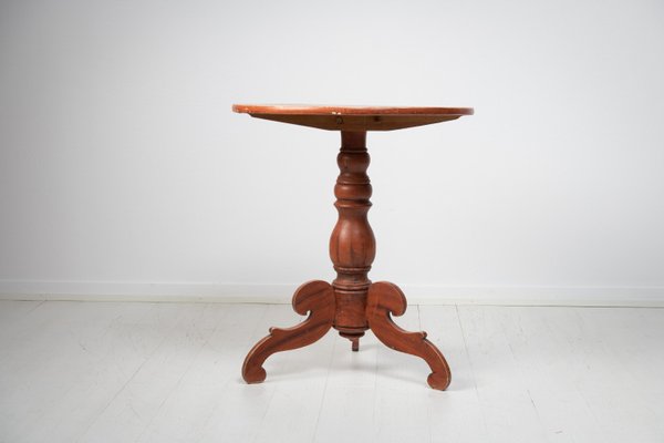 Antique Swedish Rustic Pedestal Table in Pine-MJF-1292426