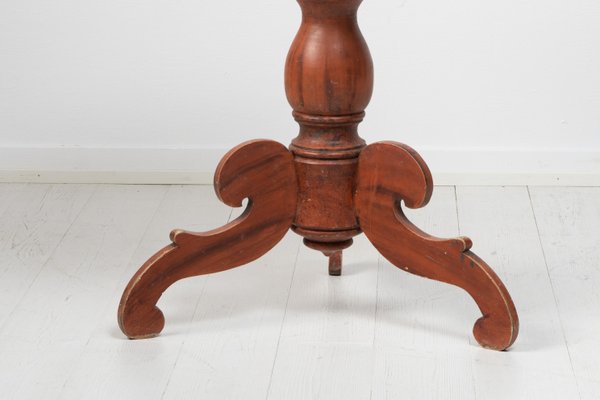 Antique Swedish Rustic Pedestal Table in Pine-MJF-1292426