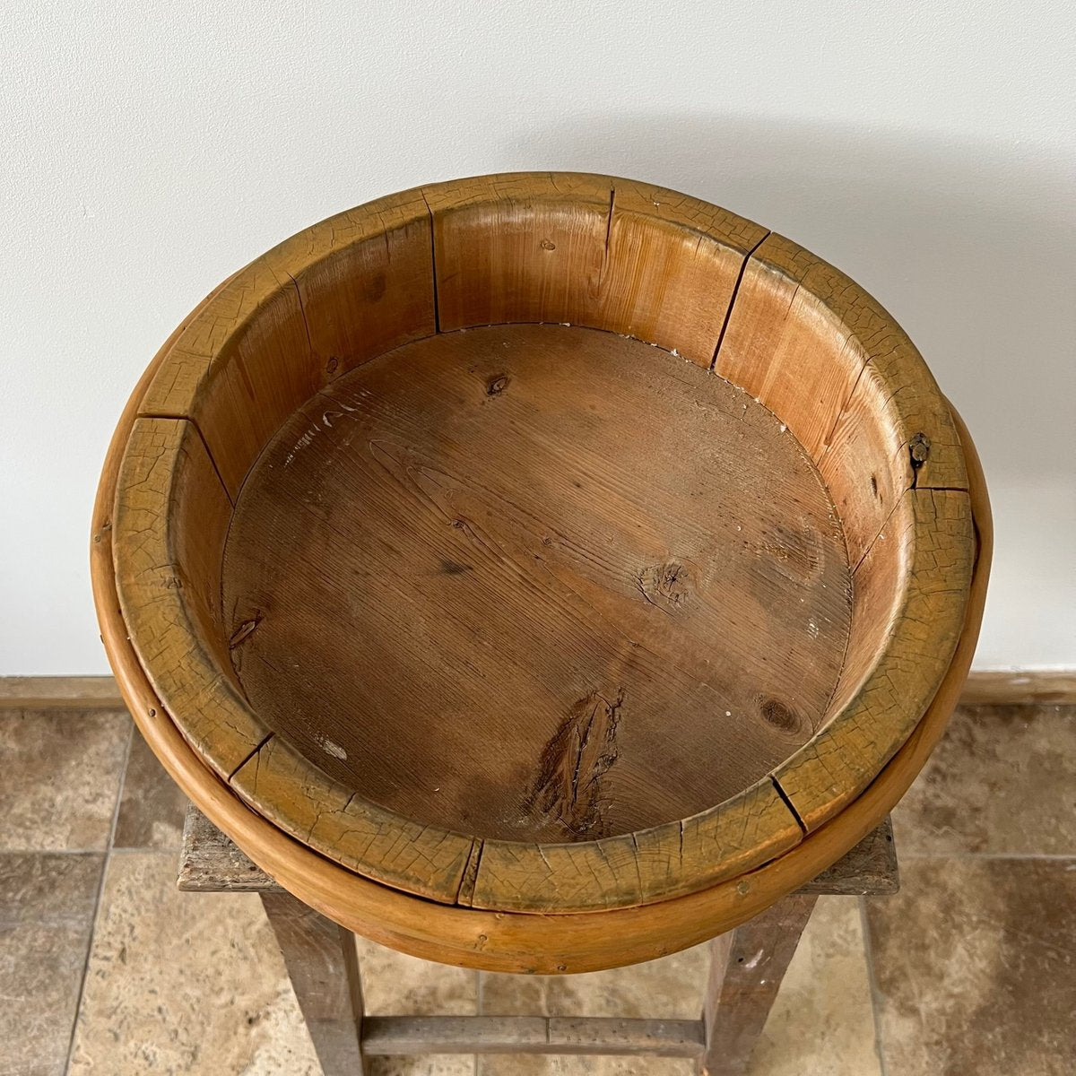 Antique Swedish Wooden Primitive Bowls, Set of 3