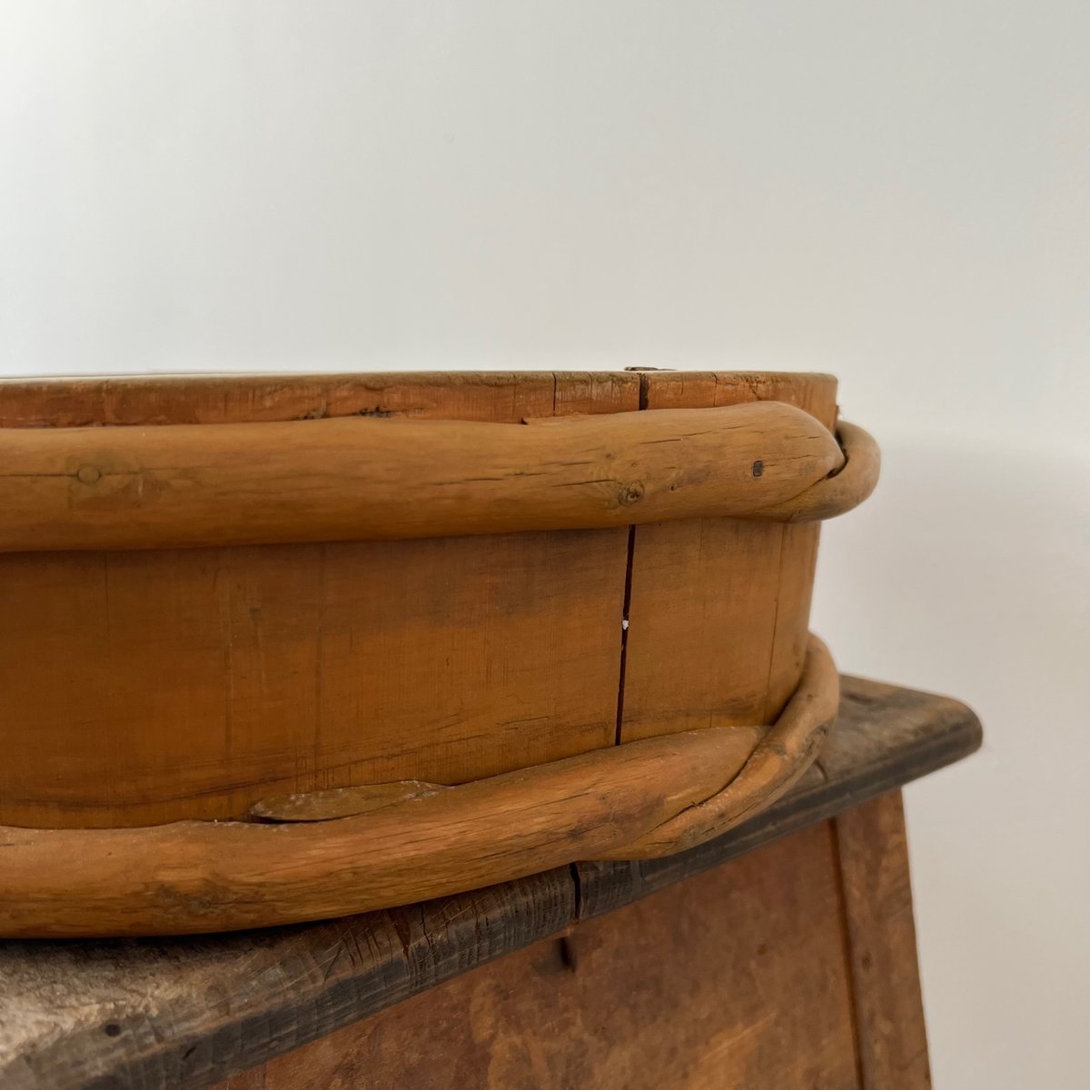 Antique Swedish Wooden Primitive Bowls, Set of 3