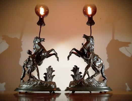 Antique Table Lamps by Guillaume Coustou, 1890s, Set of 2-URP-1746453