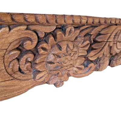 Antique Table Top with Floral Carving-TCS-1419522