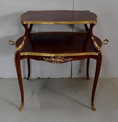 Antique Tea Trolley with Marquetry-RVK-852069