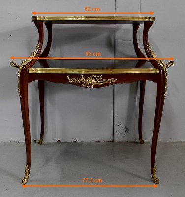 Antique Tea Trolley with Marquetry-RVK-852069