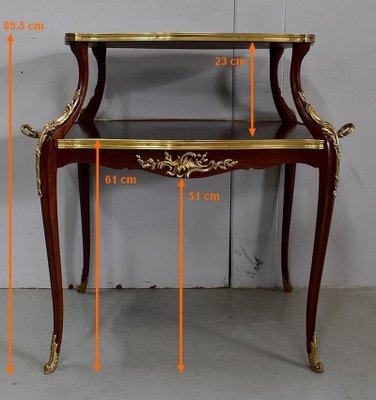 Antique Tea Trolley with Marquetry-RVK-852069