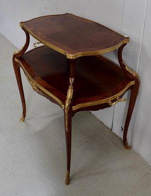 Antique Tea Trolley with Marquetry-RVK-852069