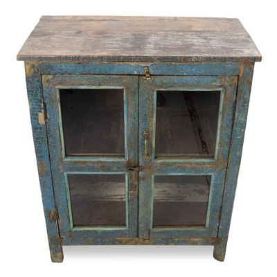 Antique Teak Buffet with Blue Patina-NQ-1756169