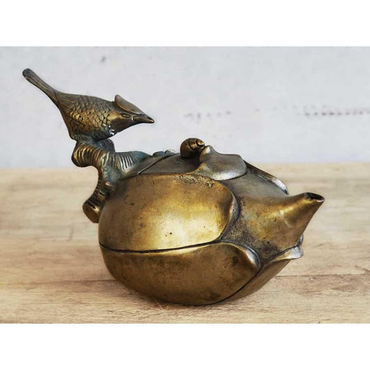 Antique Teapot in Bronze Metal, 1890