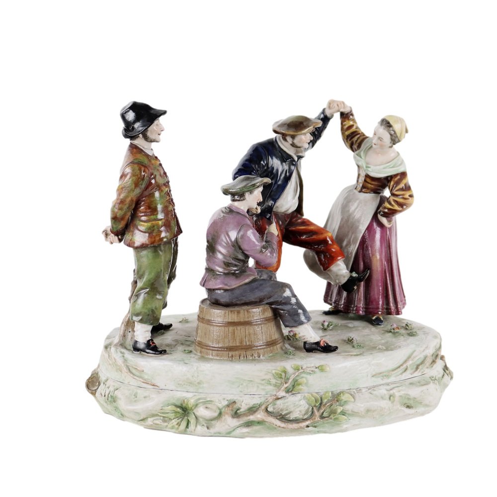 Antique Thuringian Sculptural Porcelain Figurine Group