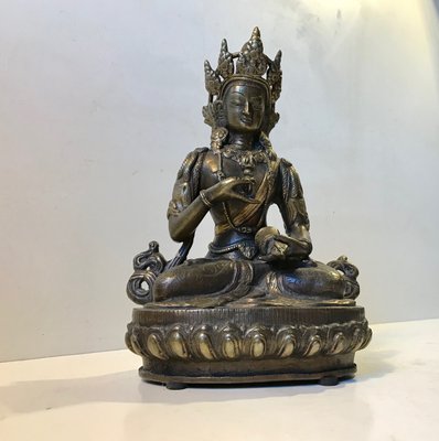 Antique Tibetan Vajrasattva Buddha in Bronze-LCR-837534