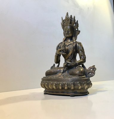 Antique Tibetan Vajrasattva Buddha in Bronze-LCR-837534