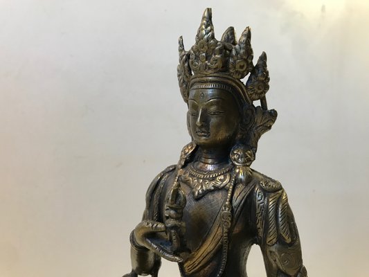 Antique Tibetan Vajrasattva Buddha in Bronze-LCR-837534