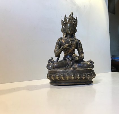 Antique Tibetan Vajrasattva Buddha in Bronze-LCR-837534