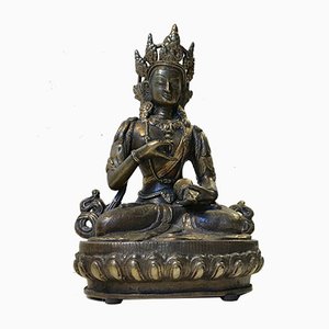 Antique Tibetan Vajrasattva Buddha in Bronze-LCR-837534