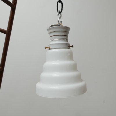 Antique Tiered Opaline Glass Pendant Lamp-JRP-951168