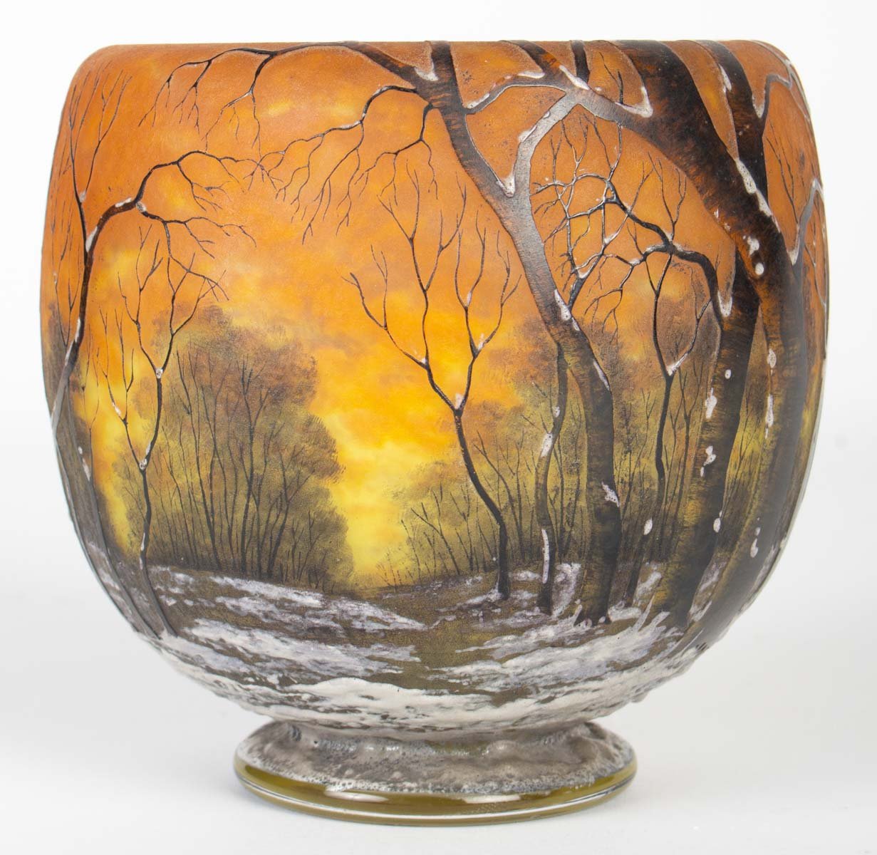 Antique Trees in Winter Vase by Jean Daum