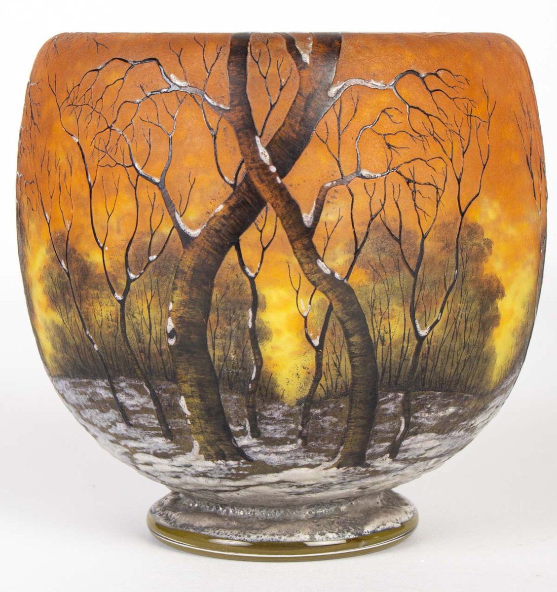 Antique Trees in Winter Vase by Jean Daum