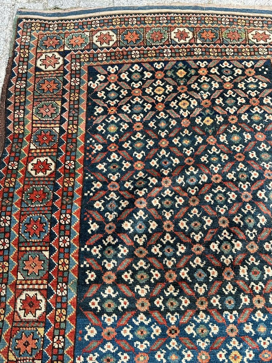 Antique Tribal Kurdish Rug, 1890s