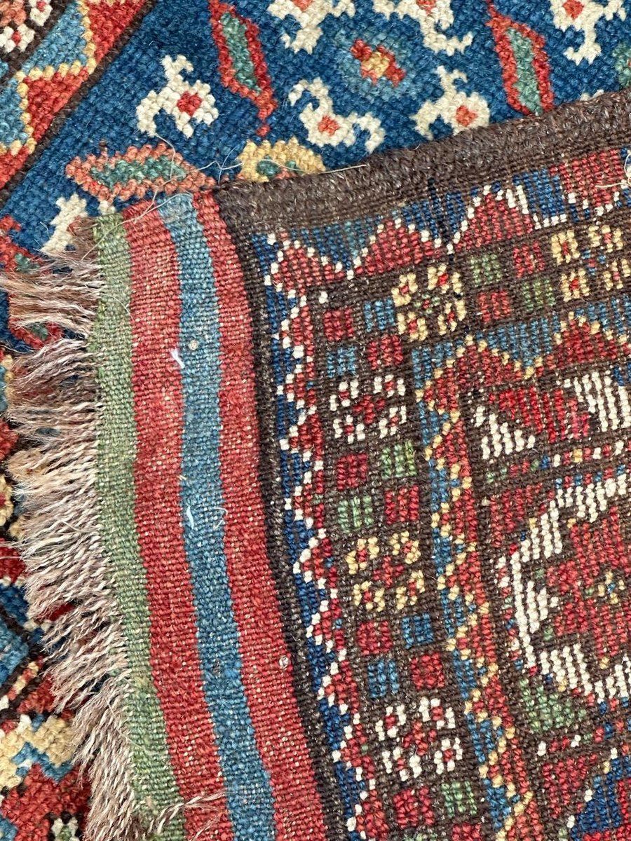 Antique Tribal Kurdish Rug, 1890s