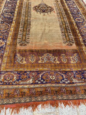 Antique Turkish Anatolian Distressed Fine Silk Cesareh Rug-YMM-1061704