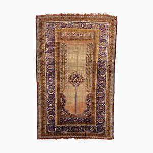 Antique Turkish Anatolian Distressed Fine Silk Cesareh Rug-YMM-1061704