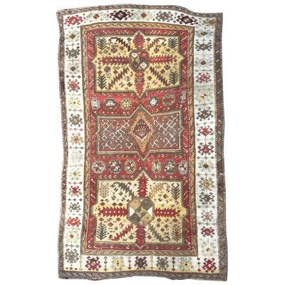 Antique Turkish Kazak Design Rug-YMM-1061922