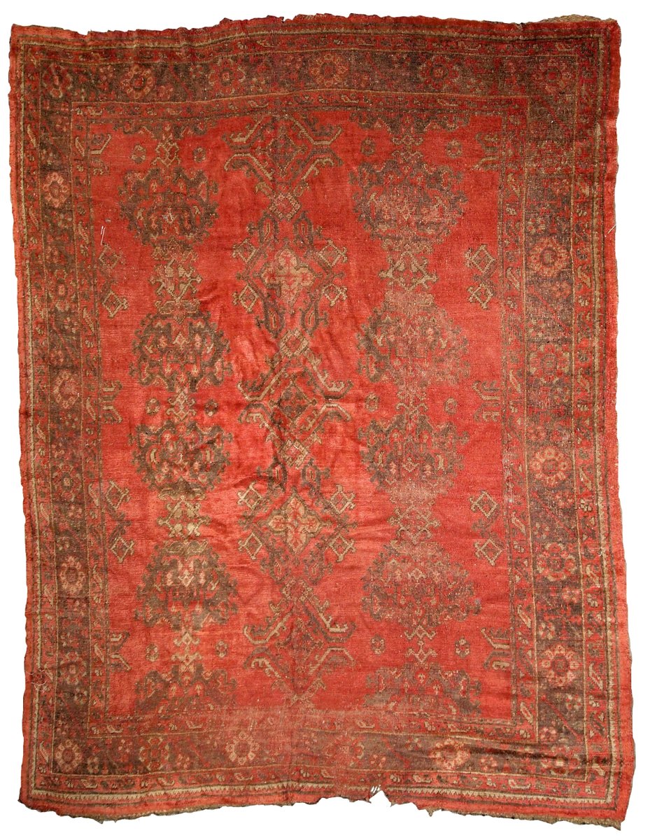 Antique Turkish Oushak Rug, 1900s