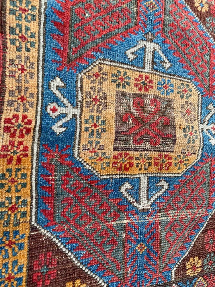 Antique Turkish Yastik Rug, 1890s