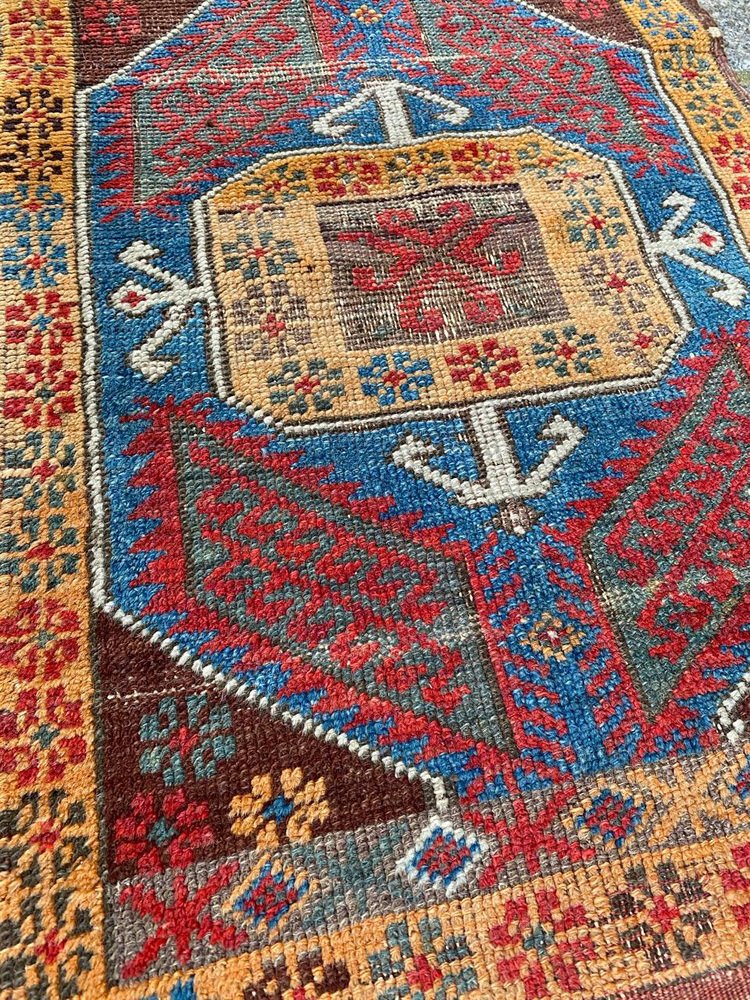 Antique Turkish Yastik Rug, 1890s