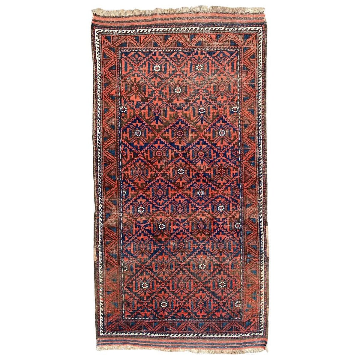 Antique Turkmen Baluch Afghan Rug