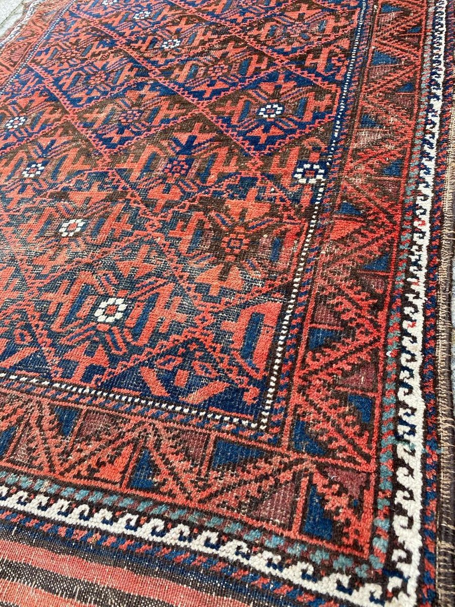 Antique Turkmen Baluch Afghan Rug