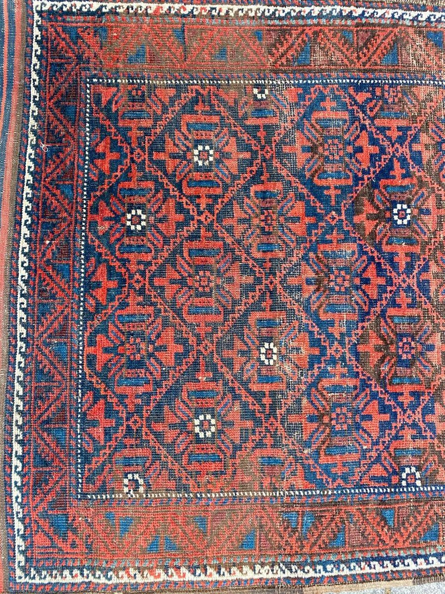 Antique Turkmen Baluch Afghan Rug