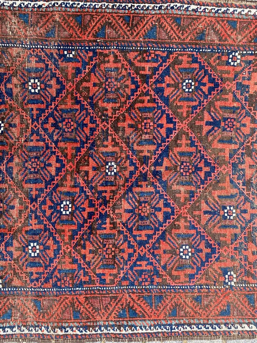 Antique Turkmen Baluch Afghan Rug