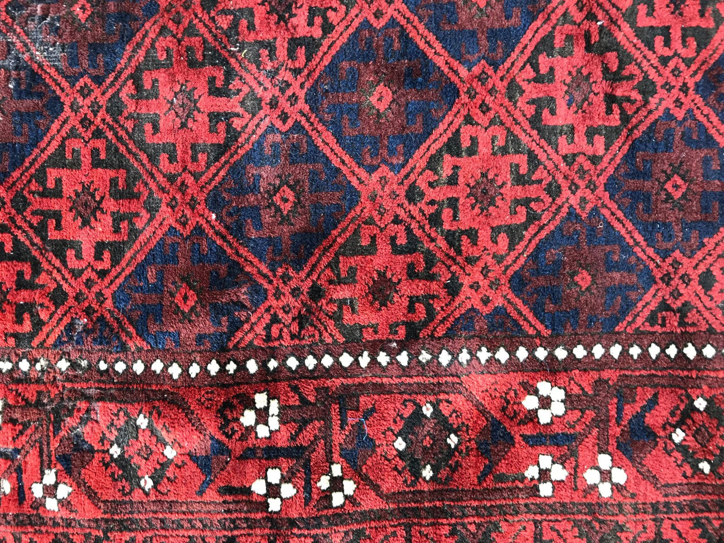 Antique Turkmen Baluch Afghan Rug