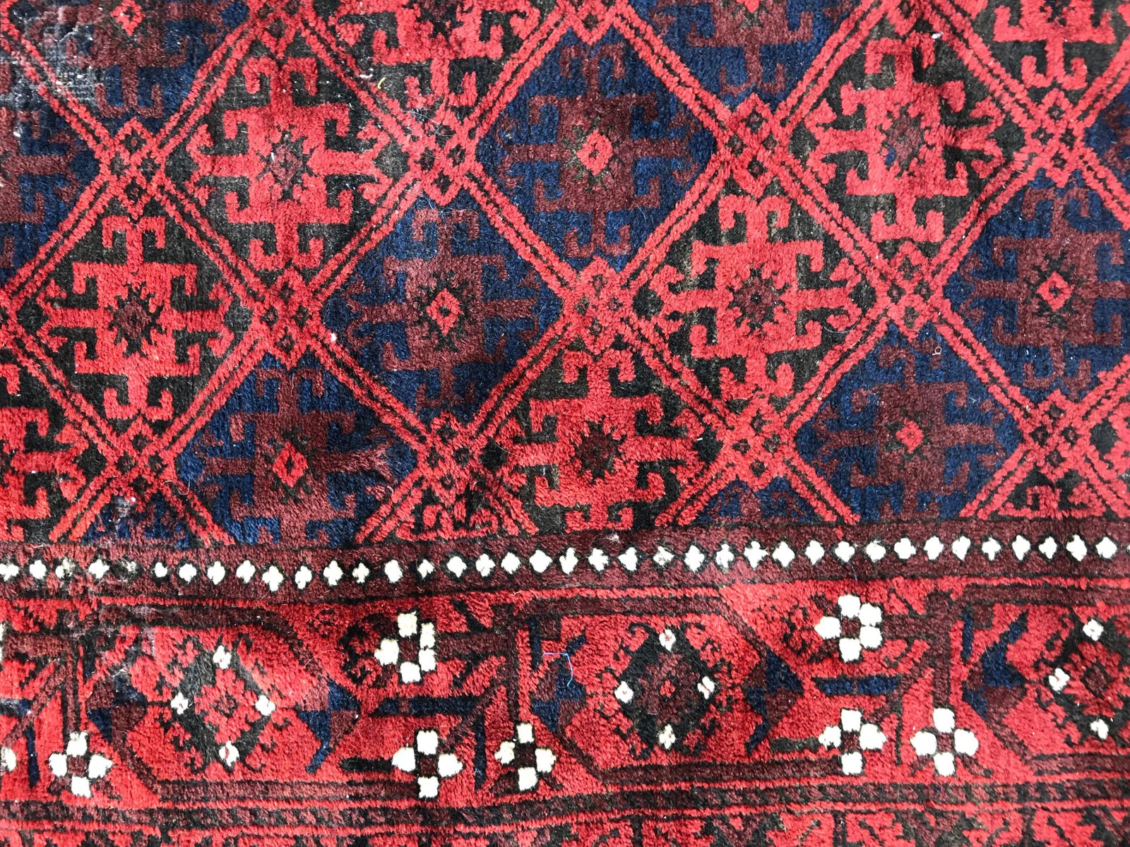 Antique Turkmen Baluch Afghan Rug