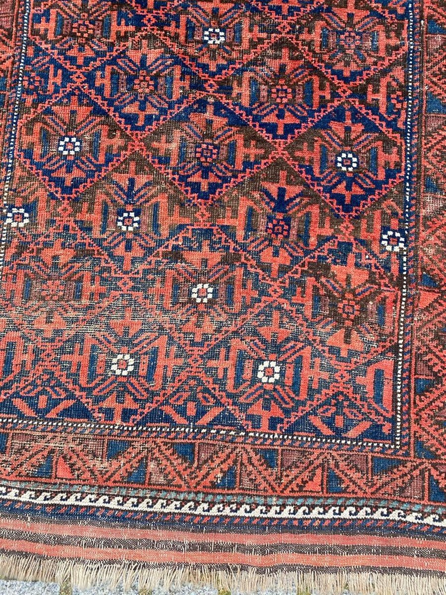 Antique Turkmen Baluch Afghan Rug