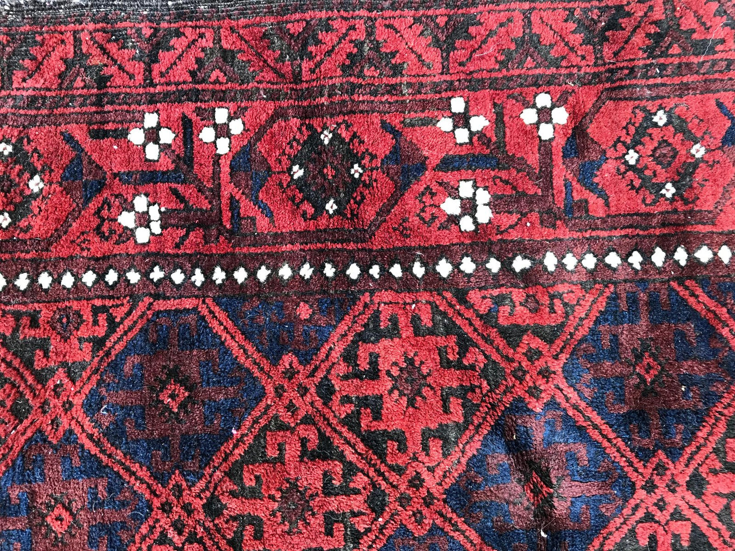 Antique Turkmen Baluch Afghan Rug