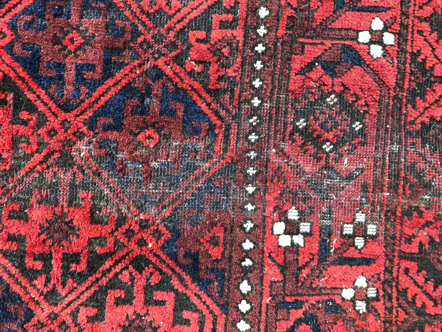 Antique Turkmen Baluch Afghan Rug