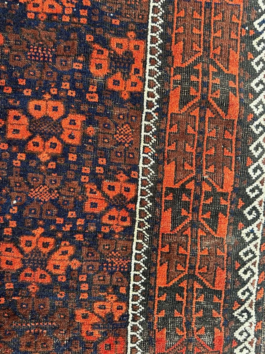 Antique Turkmen Baluch Rug, 1890s