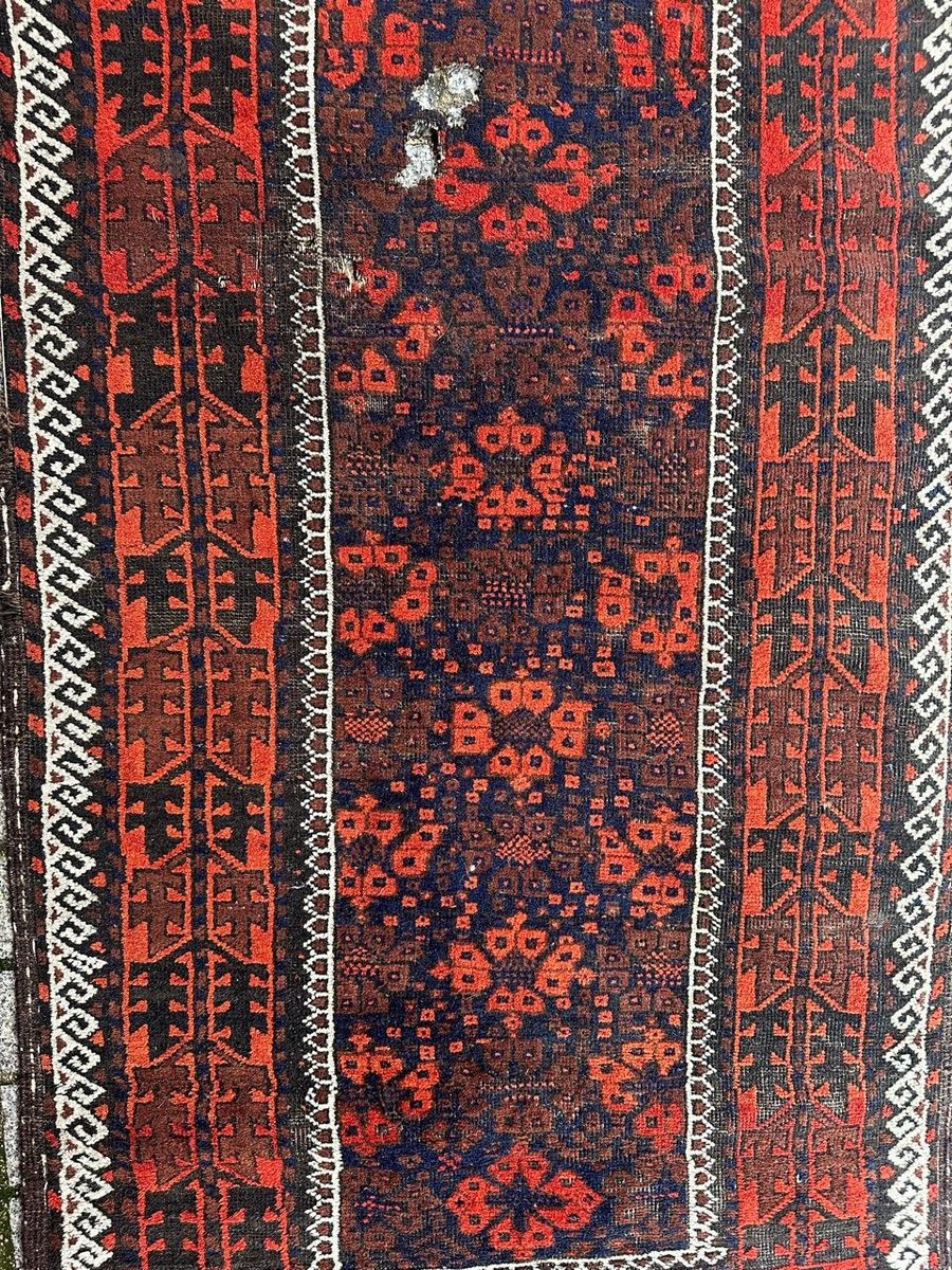 Antique Turkmen Baluch Rug, 1890s