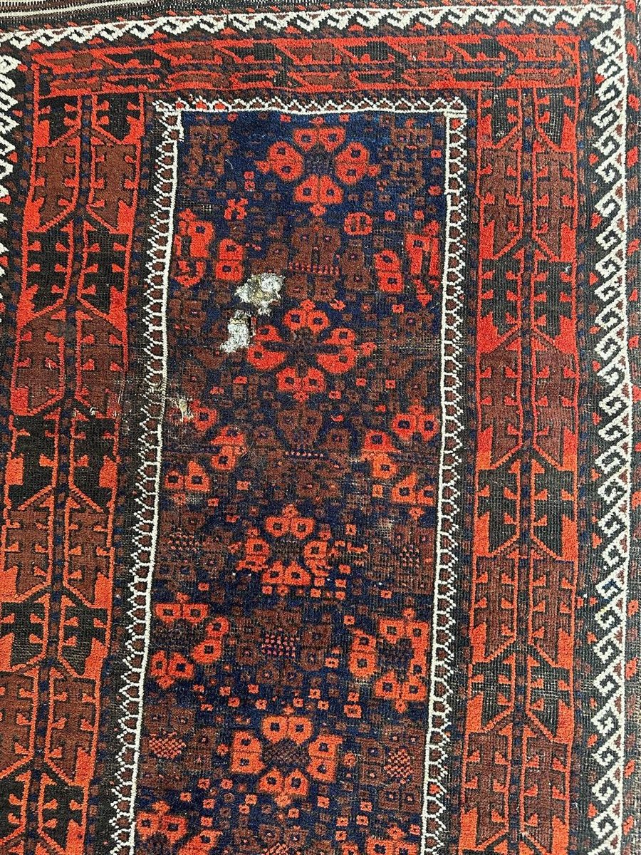 Antique Turkmen Baluch Rug, 1890s