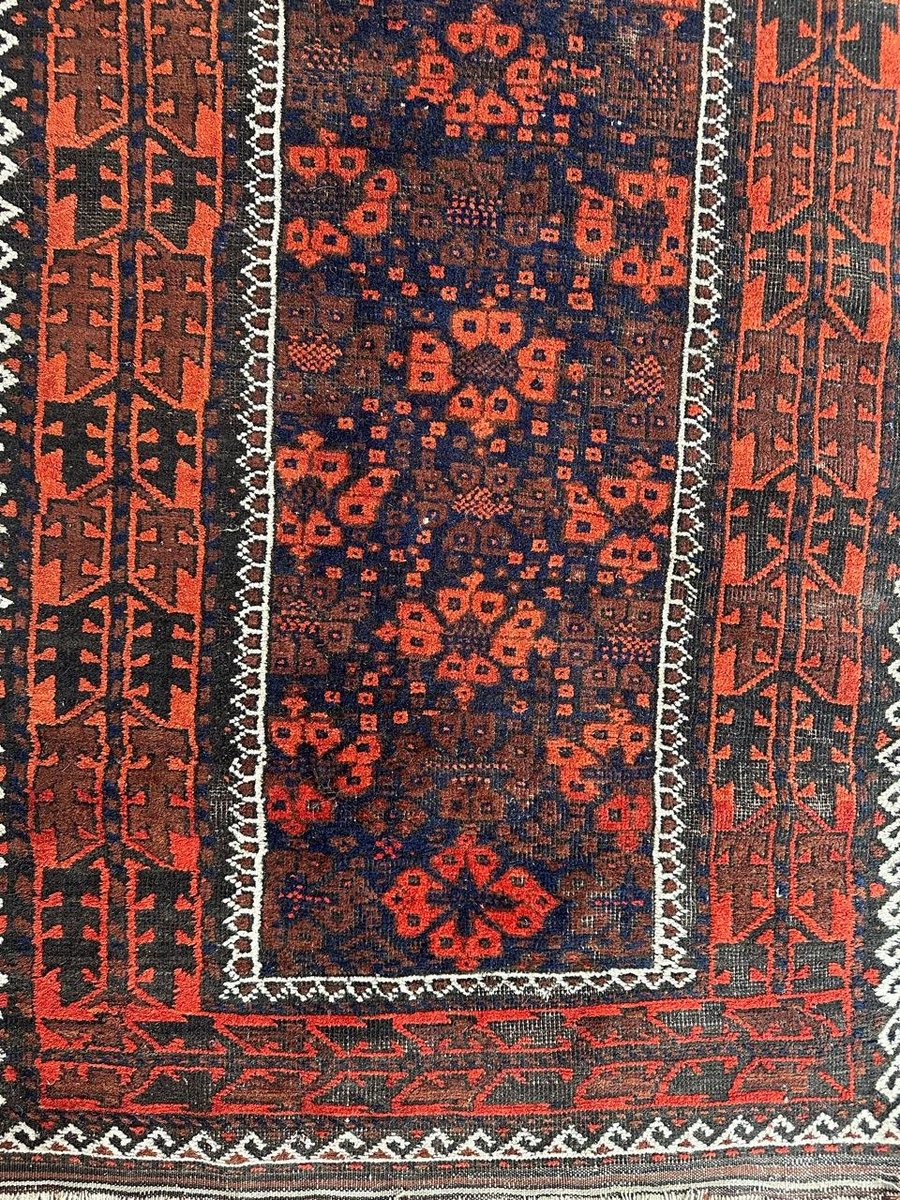 Antique Turkmen Baluch Rug, 1890s