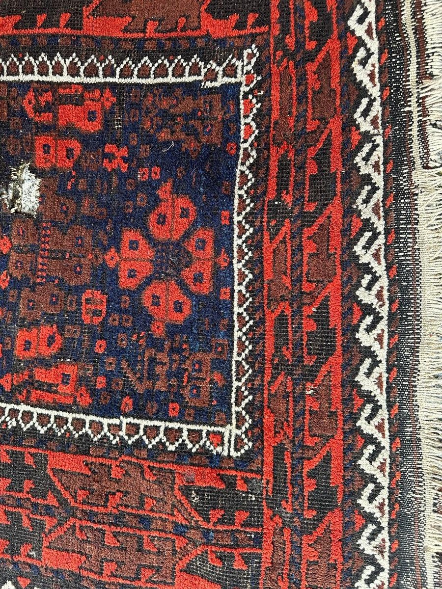 Antique Turkmen Baluch Rug, 1890s