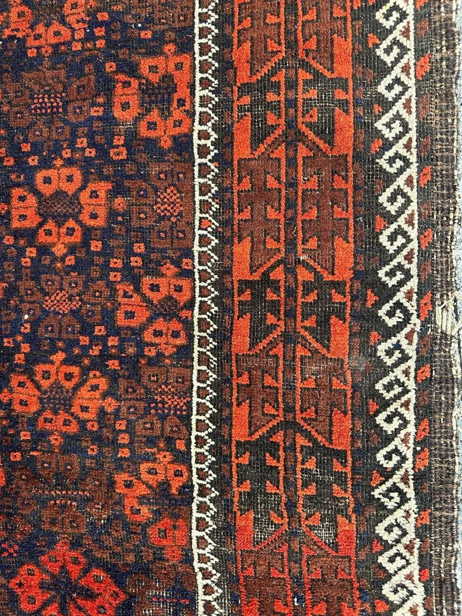 Antique Turkmen Baluch Rug, 1890s